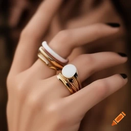 stacked rings on a hand